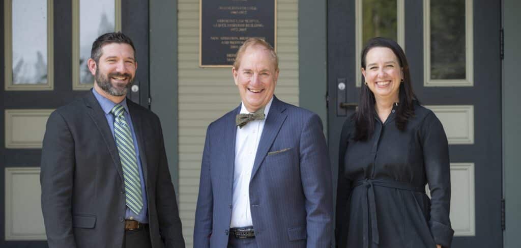 Dean Dan Bromberg, President Rod Smolla, and Dean Beth McCormack