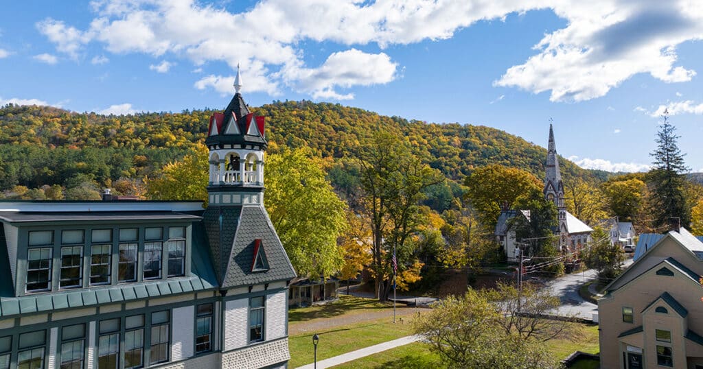 View of the VLGS campus and South Royalton.