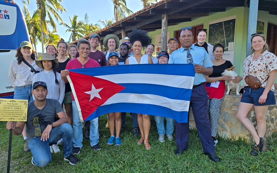 Students, faculty, and staff on the Institute for Energy and the Environment's Global Sustainability Field Study in Cuba.