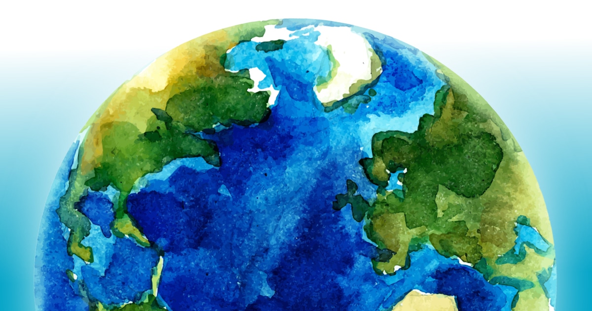 Watercolor painting of the Earth